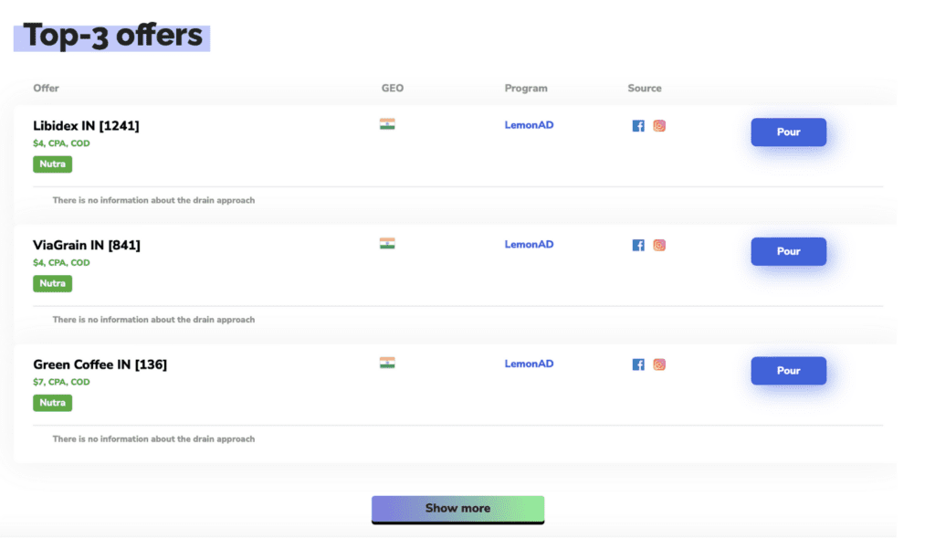 AffDays Price-list