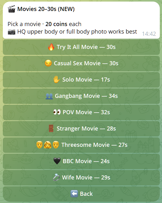 movie options in Undrezz