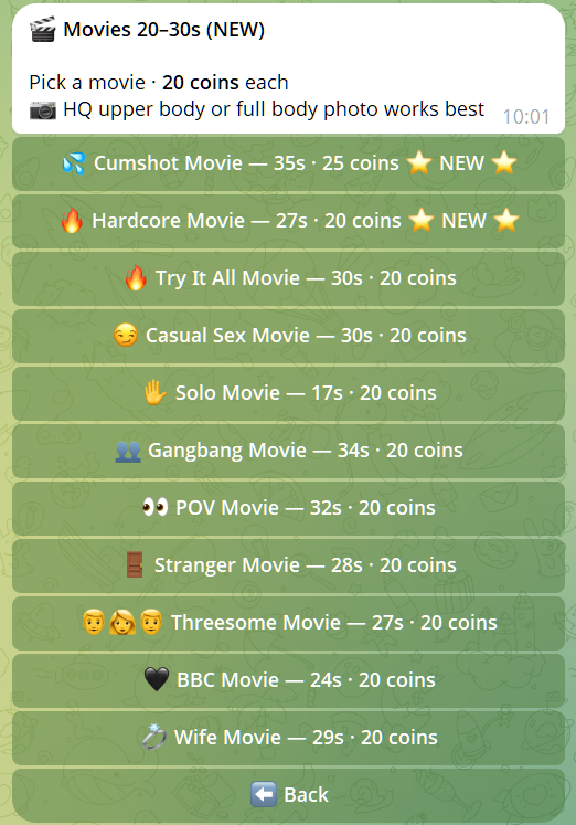 movie options in Undrezz