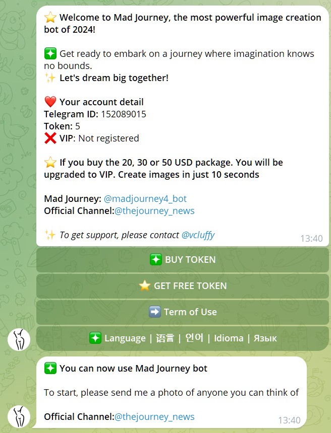 mad journey telegram undresser initial greeting