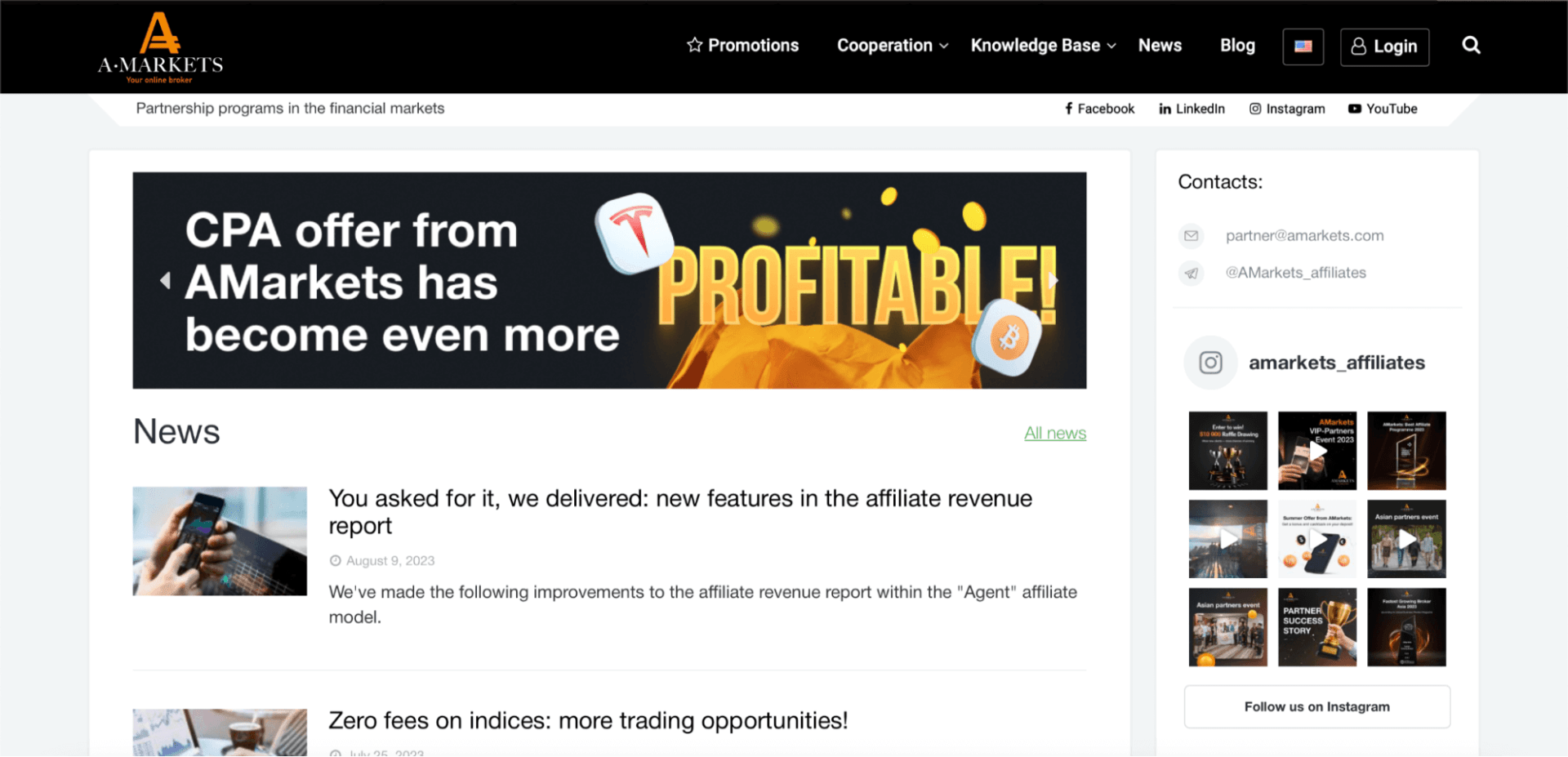 AMarkets Affiliate Network Review Details 2024