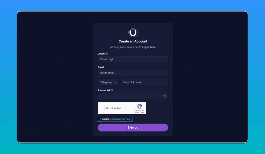 AffDays sign up page