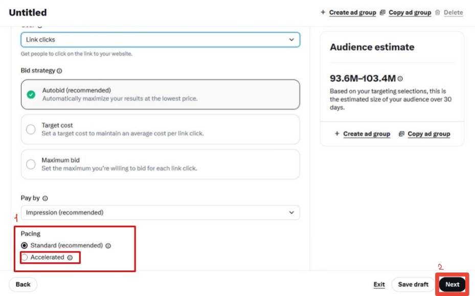 How to Drive Ttraffic through Twitter Step by step Guide 2024'Pacing' section