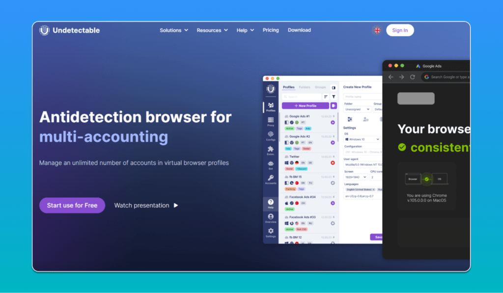 AffDays Undetectable homepage screenshot