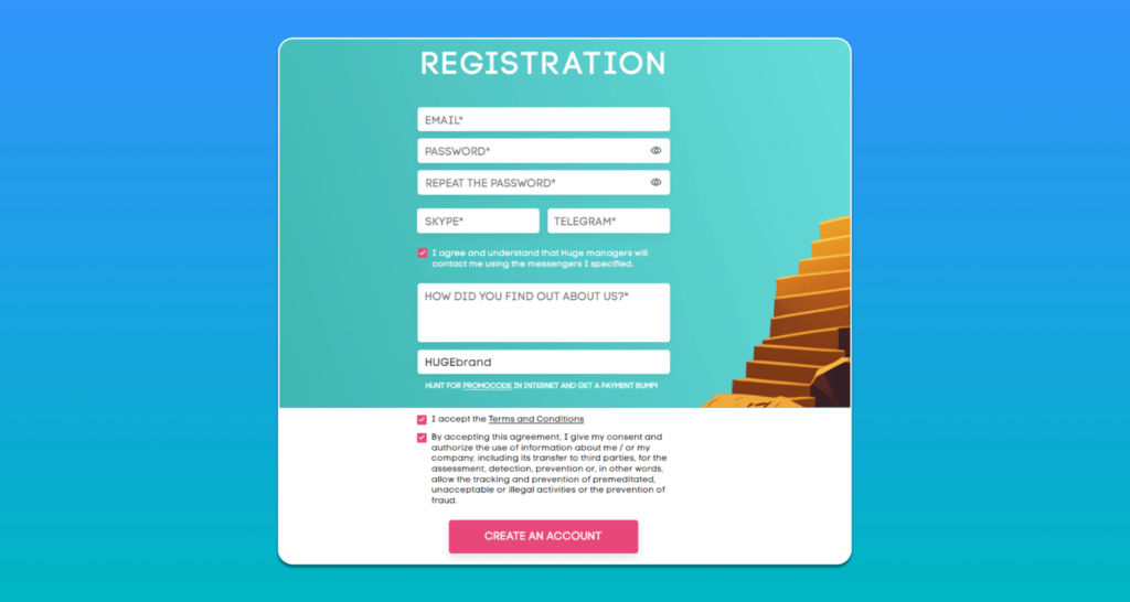 AffDays registration page