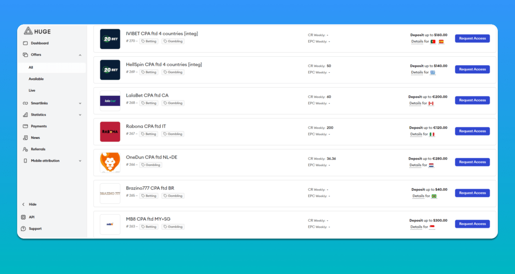 AffDays offers section