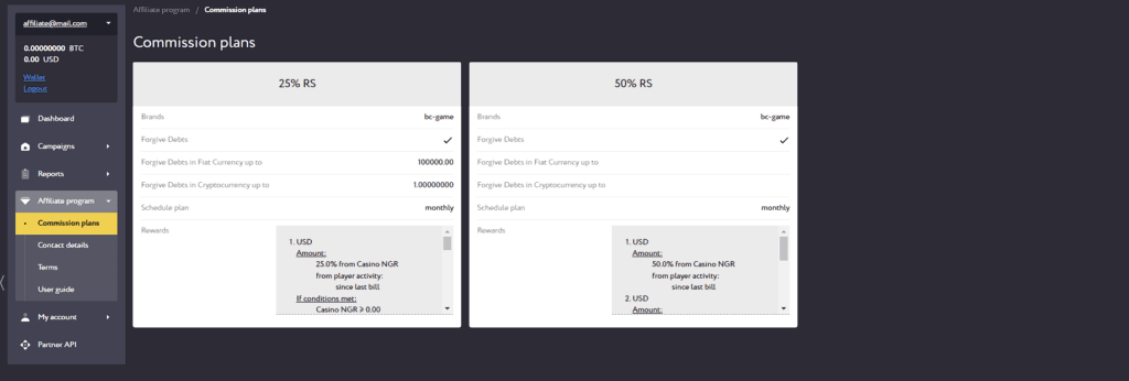 commission plans section