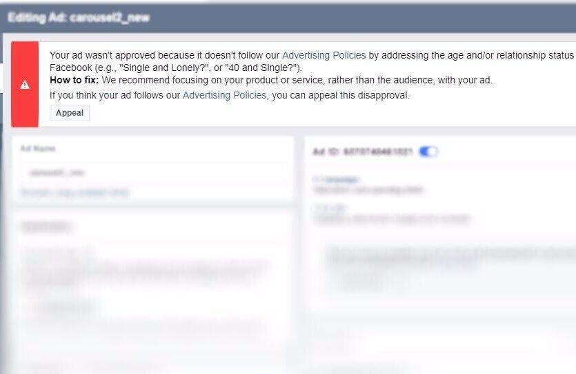 Palabras prohibidas en Facebook y como solucionar el problema