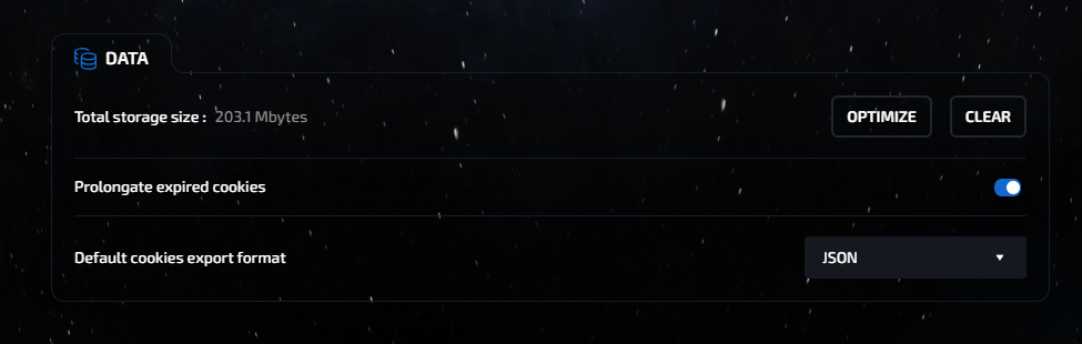 AffDays data settings