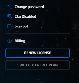 AffDays license management tab