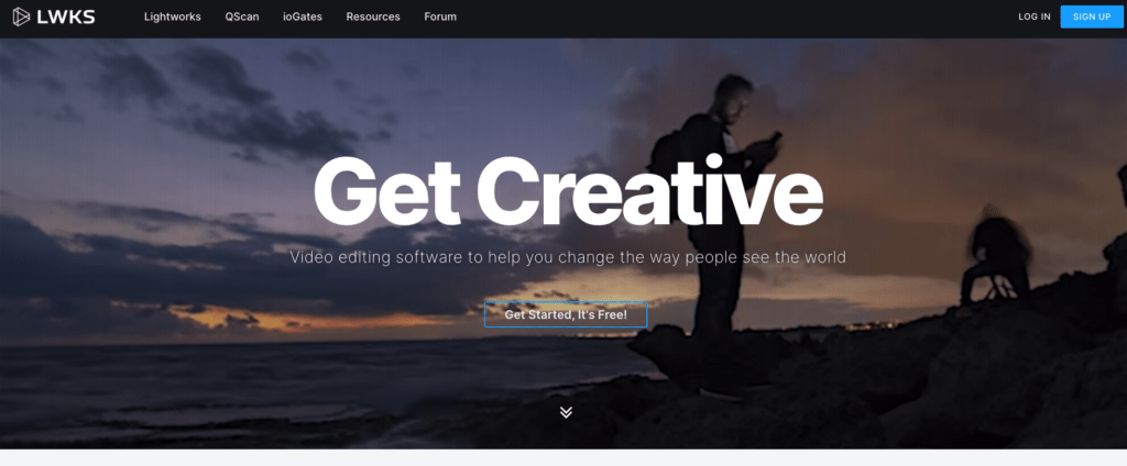 Página para empezar a trabajar con Lightworks