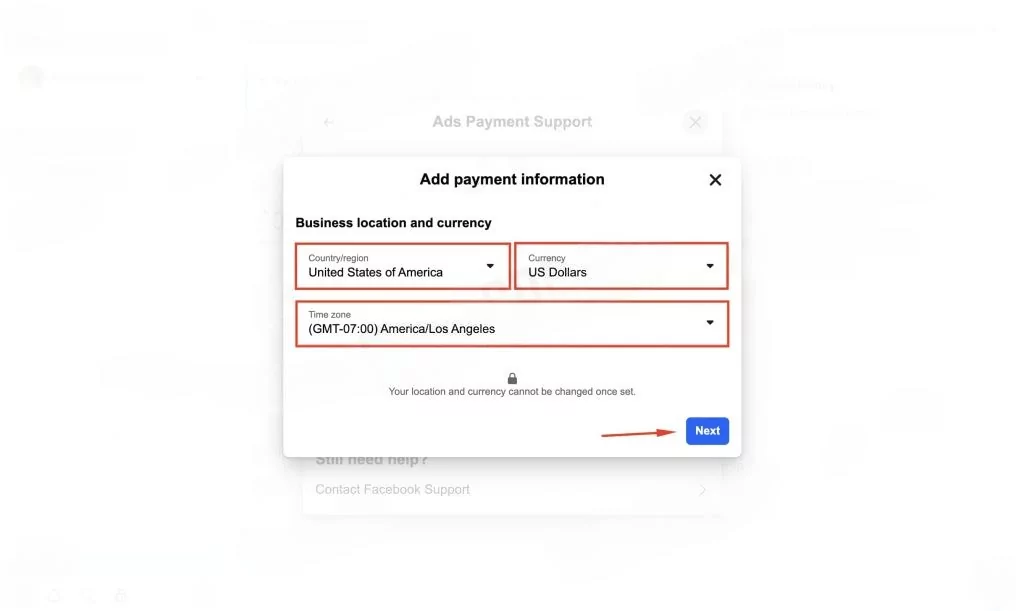 11 Ways to Link a Payment Card to Facebook Ads 2024'add payment information' window