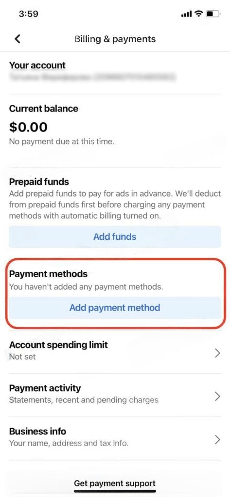 11 Ways to Link a Payment Card to Facebook Ads 2024'billing and payment' section