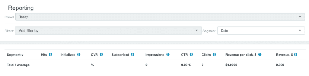 AffDays reports page