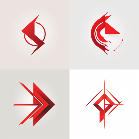Una imagen de logotipo geométrico que es un prompt para Midjourney