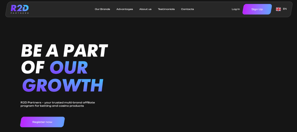 AffDays r2d partners homepage