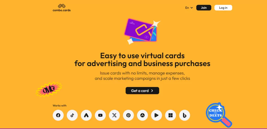 Combo Cards Trusted Virtual Cards for Affiliate Marketing 2024'join' button