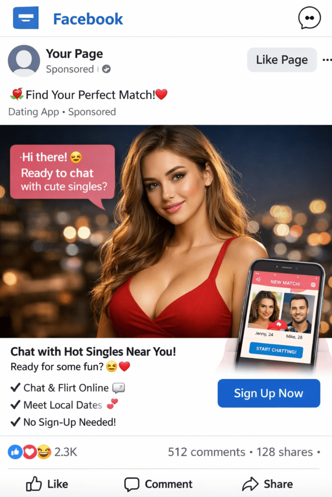 example of an ai generated model used in an ad creative on facebook ads