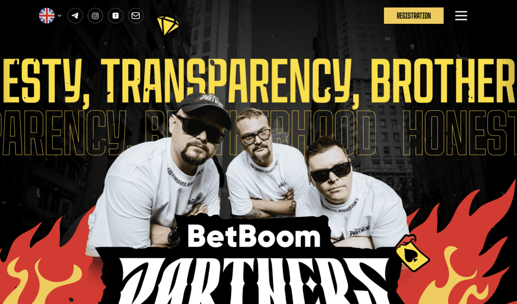 AffDays BetBoom Partners homepage