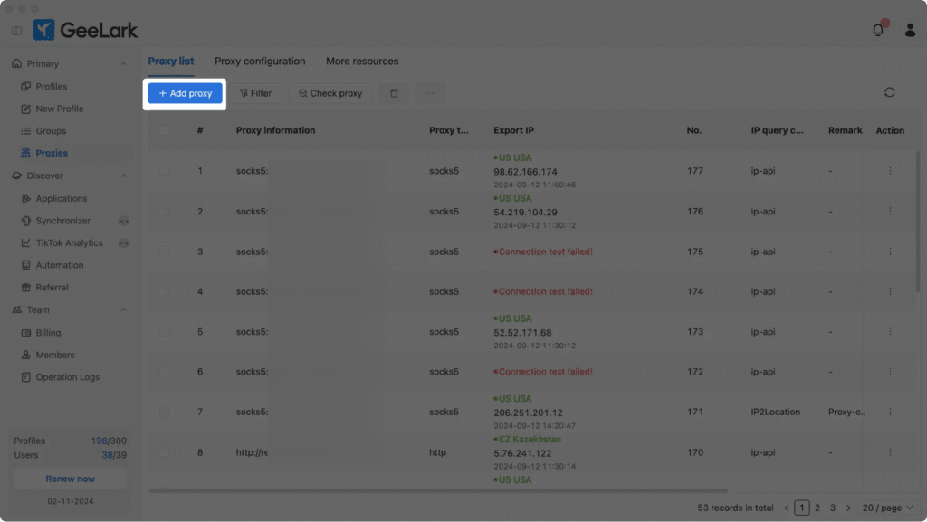 AffDays adding a proxy