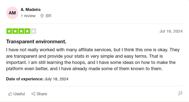 another review by an affiliate