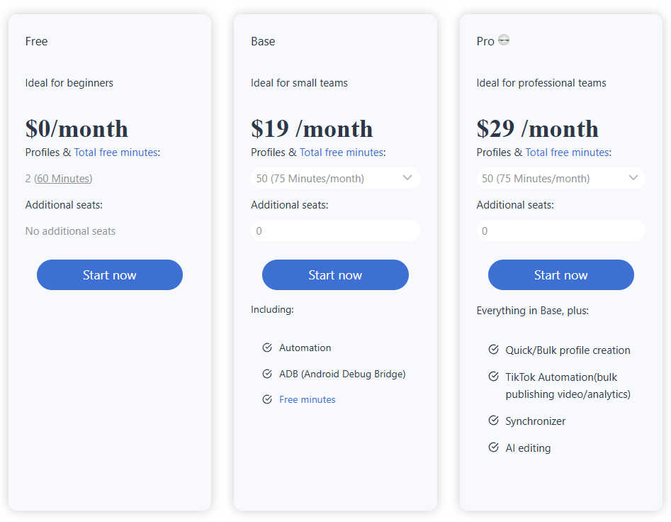 AffDays paid plans in GeeLark