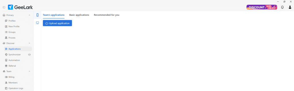 AffDays the Applications tab