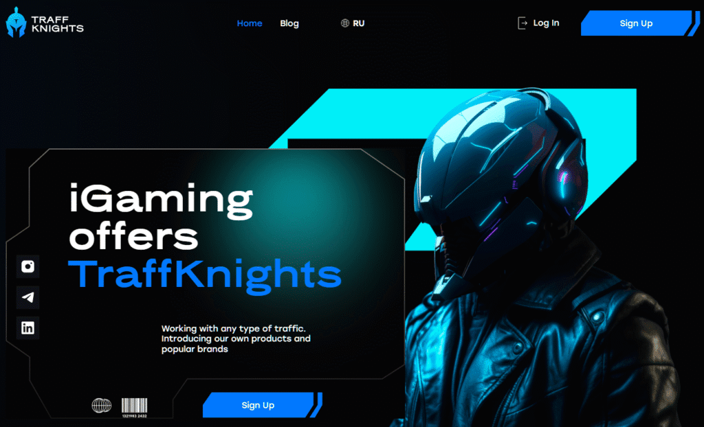 AffDays TraffKnights homepage screenshot