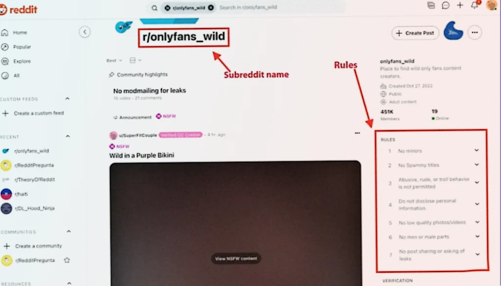 AffDays reddit's subreddit and the rules section