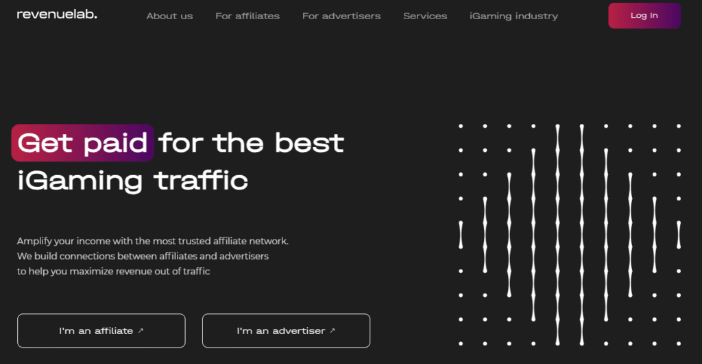 homepage of revenuelab