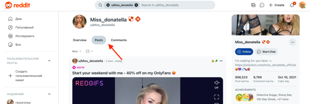 a screenshot of a reddit model