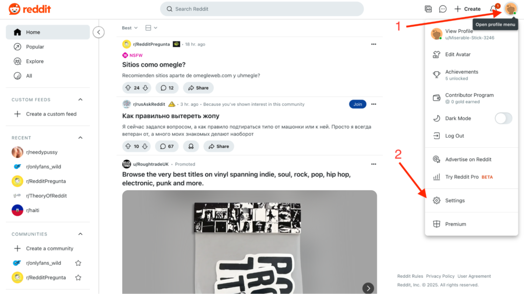 an instruction on how to enable NSFW content preview