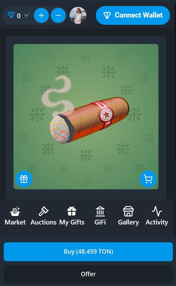 The process of the deal in the auction channel Telegram Gifts Marketplace, pt.2