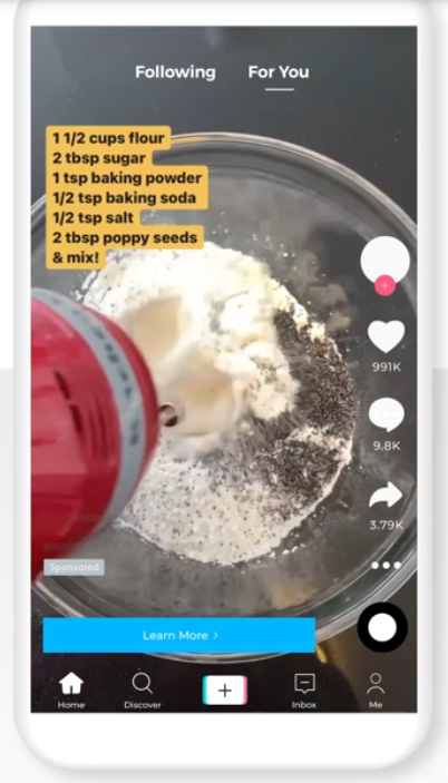 AffDays a sponsored video in tiktok