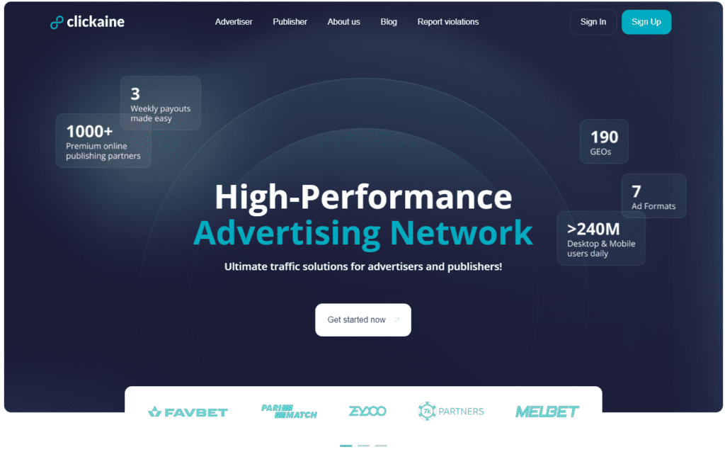clickaine homepage