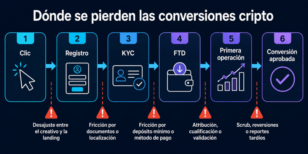 Dónde se pierden las conversiones de criptomonedas