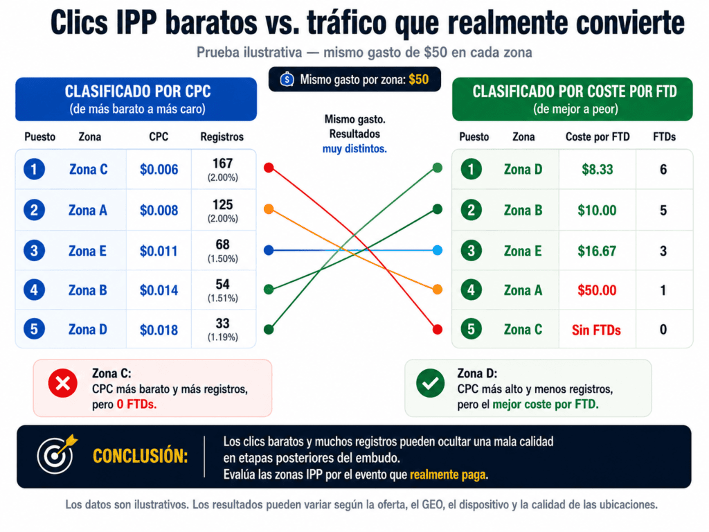 trafico barato de IPP vs trafico que realmente convierte