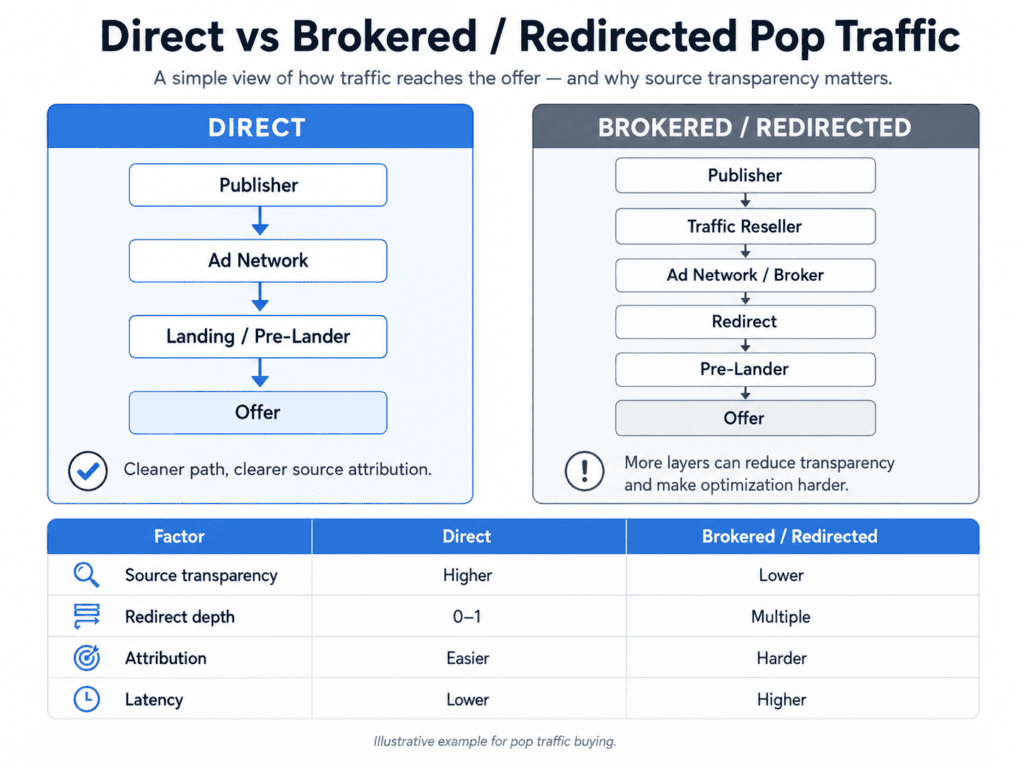 Direct vs Brokered and Redirected Traffic