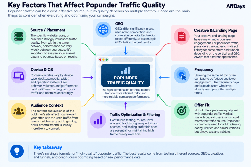 key factors that affect popunder traffic quality