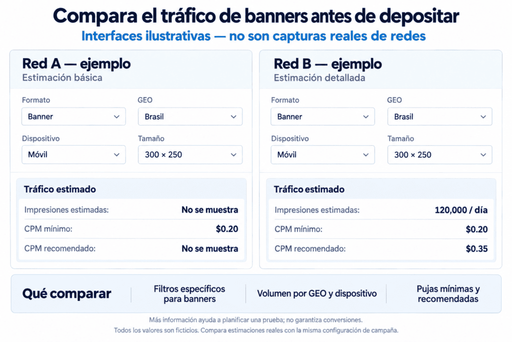 como comparar el trafico de banners